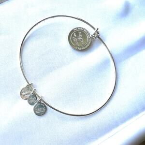 Alex and Ani Silver-Tone Skeleton Key Energy Technology Charm Bracelet 147